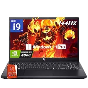 acer Nitro V 15 Gaming Laptop, Intel i9-13900H Up to 5.4GHz, GeForce RTX 4060, 15.6″ 144 Hz IPS Display, 32 GB DDR5, 2 TB SSD, Wi-Fi 6, Backlit Keyboard, Windows 11 Pro, Gaming Mouse, 256GB UFD