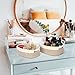 HLWDFLZ 7 Piece Cotton Rope Woven Basket Set - Small Basket for Baby Nursery, Pets, Montessori, Dog & Cat Toy Boxes, Bathroom Organization Bins (White/Brown)