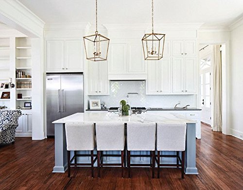 Decomust Openwork Lantern Pendant Stairway Entry Kitchen Hall Foyer Fixture Chandelier (Gold) #TOP3