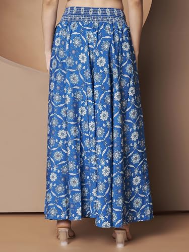 Image of KZULLY | Palazzo for Women | Solid & Printed | Stylish Wide-Leg | Comfortable Elastic Waist Bottomwear