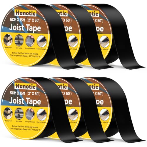 Hanotic Joist Tape for Decking 2'' x 50', 6 Rolls