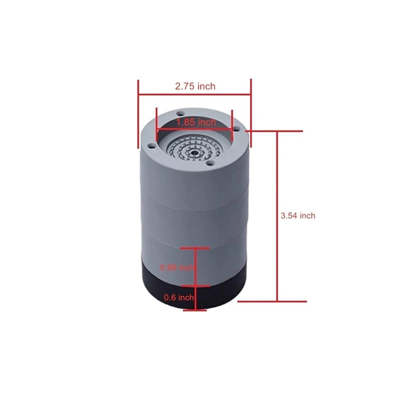 4 Patas Niveladoras Antideslizantes, Almohadillas De Soporte Antivibración For Lavadora Y Refrigerador | Grey,Heighten3.5cm(4 PCS)