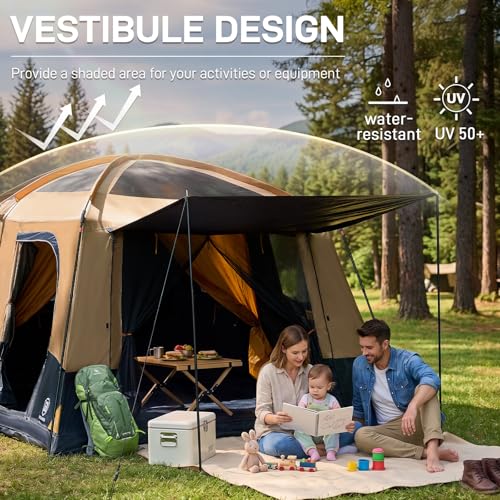 EVER ADVANCED 8 Person Blackout Multi Room Tent