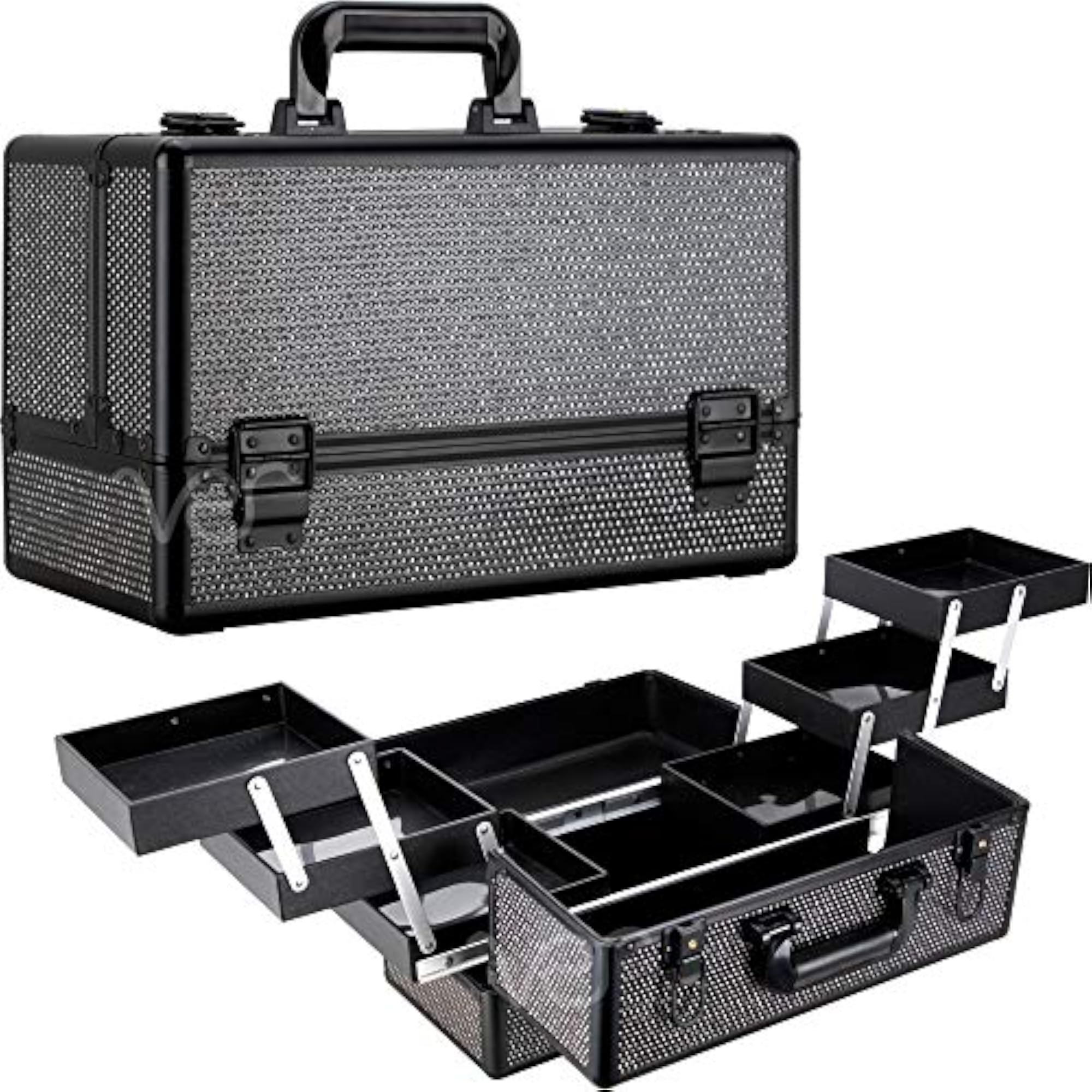 Makeup Case Organizer with 6-Tier Trays