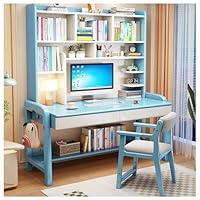 Amazon | 本棚一体型高さ調節可能な無垢材デスク、学生から大人まで多 