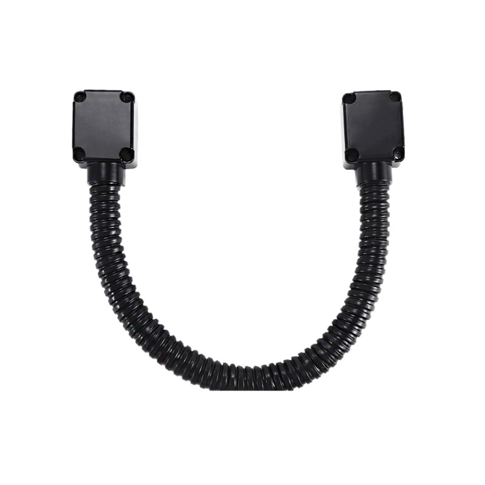 Door Cable Protector Door Loop Zinc Alloy Head 304 Stainless Steel Access Control Wire Breaker Cable Sleeve Protector(Black)