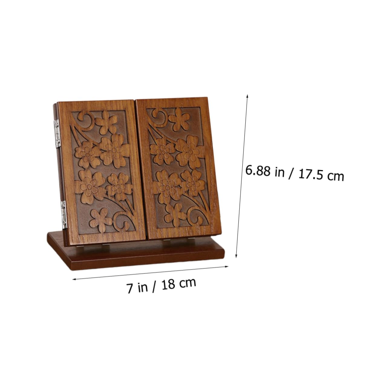 CALLARON 1pc Carve Folding Makeup Mirror Home Use Desk Mirror for Women for Daily Makeup Stable Base Realistic Reflection Present for Family and Friends