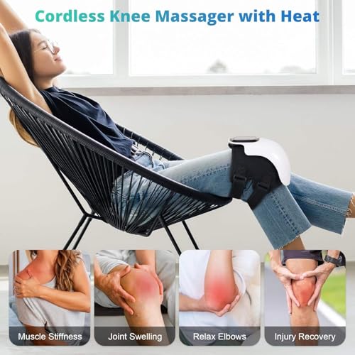 Image of Dealsure Knee Massager For Joint Pain Relief - Red Light Therapy with Vibration & 3 Heat Levels, LED Touch Screen Knee Pain Relief Massage Machine, For Knee, Elbow & Shoulder Support