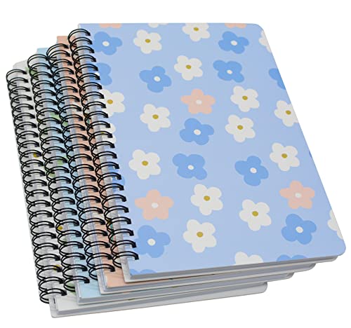 Carnet à spirales A5 Yansanido cahier ligné 8mm avec couverture rigide pour journal intime