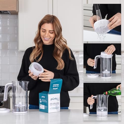 PIURIFY 3-Pack Calcium-Sulfite Filters for Water Hydrogen Pitcher, Removes Chlorine from Drinking Water, Replacement Fitlers for Hydrogen Water Machine, BPA-Free Material - Image 4
