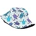 AKMCBSH Sea Turtle Bucket Hat, Blue and Purple Ocean Design, Unisex Beach Sun Hat