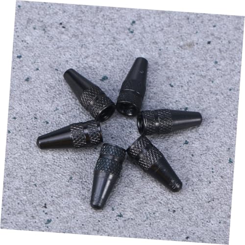 12 piezas de tapas para válvulas de neumáticos de bicicleta de aleación de aluminio para bicicletas de carretera y montaña, cubiertas antipolvo con rosca lisa y protección antióxido en negro miniatura 4