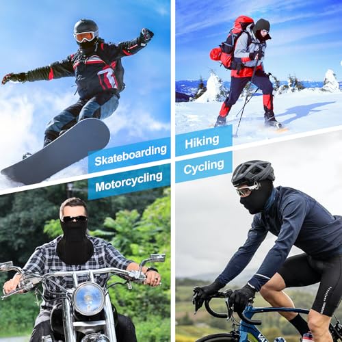 Innerking Máscara facial de esqui balaclava proteção UV cobertura de cabeça completa para homens e m