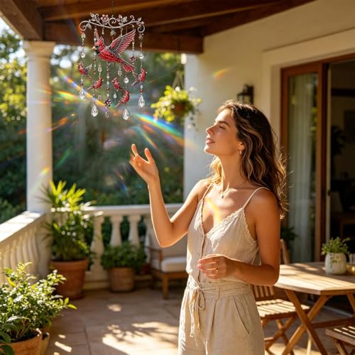 Campanas de viento de aves con acabados elegantes para balcones 3