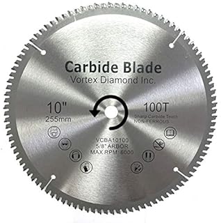 VORTEX DIAMOND VAB 10 Inch 100 Teeth TCT Non-Ferrous Metal Circular Saw Blade with 5/8