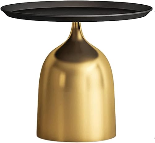 Miniatura 13 de SYALEO Mesa de Centro - Mesa de centro redonda pequeña con bandeja de 18.9 x 17.3 in para sofá, mesa auxiliar de lujo, mesa de noche, sala de estar,