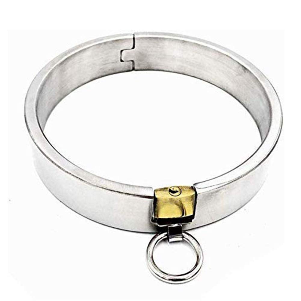 La Tortura De Esclavos Collar Metálico Fetichistas Bondage Slave Fetiche De Acero Inoxidable Collar Juguetes Sexuales Erótica,Para Los Accesorios Sexuales Parejas De Adultos Para Las Mujeres,M