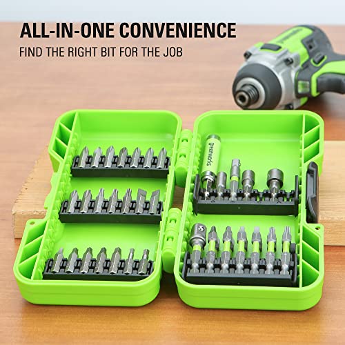 Image of Greenworks 40 Piece Impact Rated Driving Set, Screwdriver Bit Set