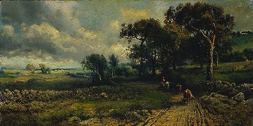 Toile nuages floconneux George Inness pour decoration salon cosy