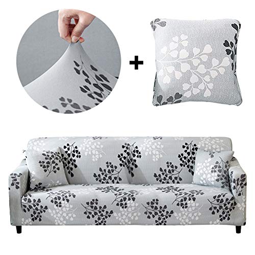 Bikuer Printed Sofa Cover Stretch Couch Cover Sofa Slipcovers for 3 Cushion Couch