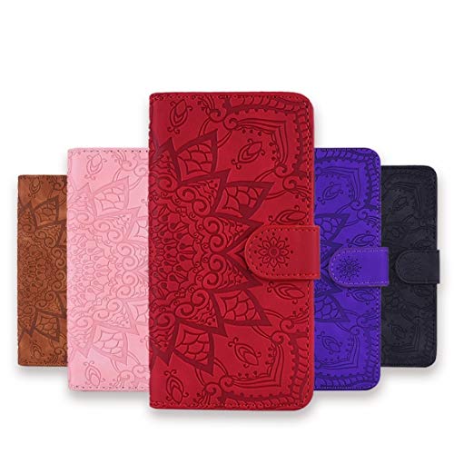 Étui en cuir Xiaomi Mi A3 et CC9e housse de style veau avec motif mandala élégant