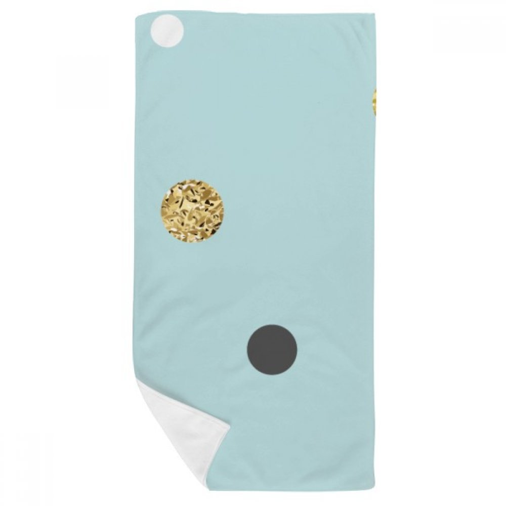 Serviette de bain motif art plantes or 35x70cm multicolore douceur au quotidien