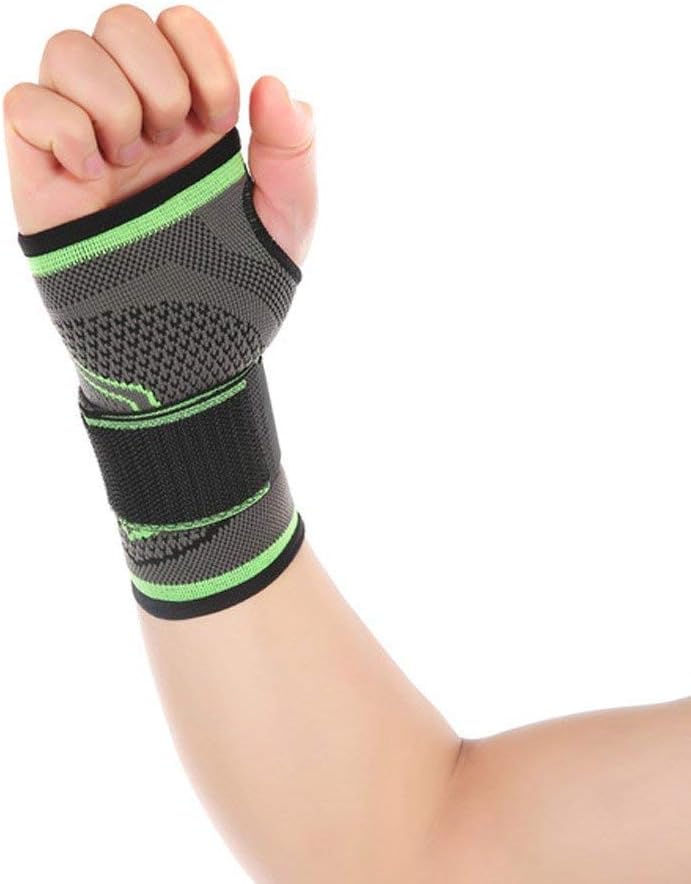 High Elastic Bandage Fitness Yoga Wrist Palm Support Compression Recovery Wrist Sleeve Powerlifting Gym Palm Pad Protector (M)