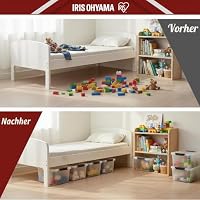 Iris Ohyama Aufbewahrungsboxen mit Deckel, 4.5L, 4er-Set, Transparent, Sicherer Verschluss, Stapelbar, Griffe, Schlafzimmer, Schrank, Büro, Organisation, BPA-freies Plastik, Ordnungsboxen, FTB-4.5 – Ansicht 5