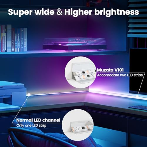 Tira de LED RGB impermeable 5m Muzata con control táctil miniatura 7