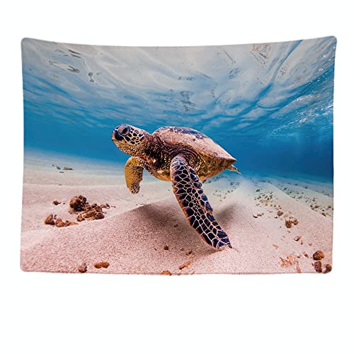 Ulticool - Tortue Océan Mer Aquarium Île Plage - Tapisserie murale - 200x150 cm - Grande tapisserie murale - Poster Décoration – Habillage – Toile -...