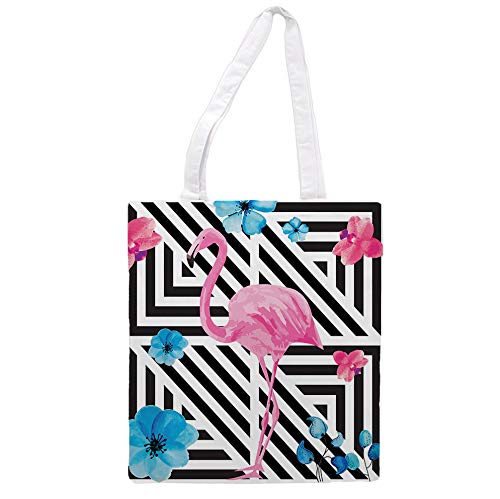 Sac d'emballage Flamencos ET tissu FLEURS. bandoulière polyvalent. Nacnic
