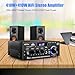 AK45 Pro Stereo Amplifier Home Audio, Stereo Receivers with Bluetooth 5.0,Max 400W, 2.0 Channel Audio Receiver for Home Theater Speakers w/USB/SD/RCA/2 MIC in for Karaok