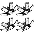 XILLUMI CORE LED Garage Light, 4 Pack LED Shop Lights 200W Deformable LED Panel Lights with 6+1 Adjustable Panels, Screw in E26/E27 LED Garage Ceiling Lights for Storage, Barn, Attic, Gym, High Bay