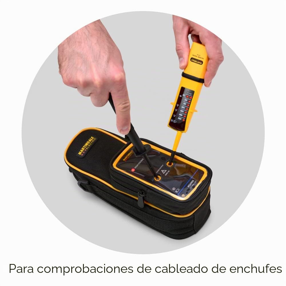 Martindale VT12 - Probador de voltaje y continuidad de dos polos, color amarillo