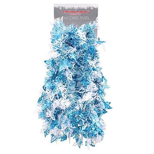 Christmas Concepts® 3m bleu et blanc guirlande avec des papillons - décorations de Noël