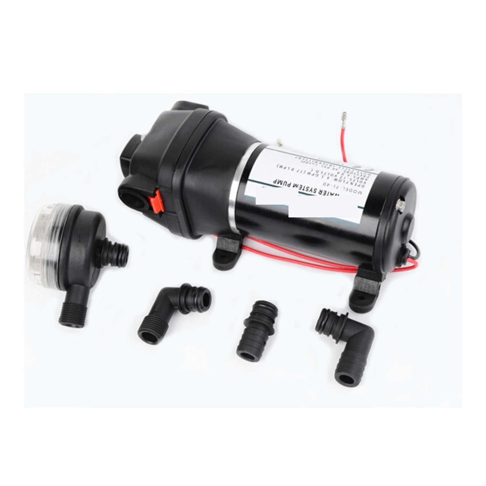 CUDTAPI Mini RV Diaphragm Pump 12V/24V DC Self-Priming Booster Fishing Yacht Large Flow(DC24)