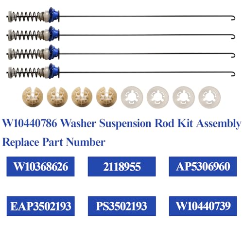 SanilParts W10440786 Washer Suspension Rod Kit Assembly Compatible With whirl-pool May-tag washing machine Replaces W10368626 W10368627 W10440739 by SanilParts - Image 4