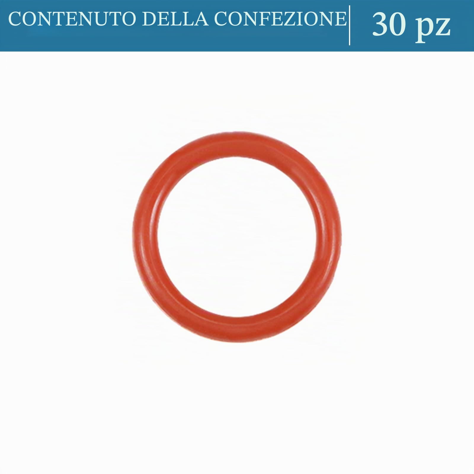 QUARKZMAN 8 x 6 x 1mm Silicone O-Ring x 30pz VMQ Sigillo cerchio Guarnizione per Guarnizione Idraulica e Rubinetto Flessibile, [Rosso]