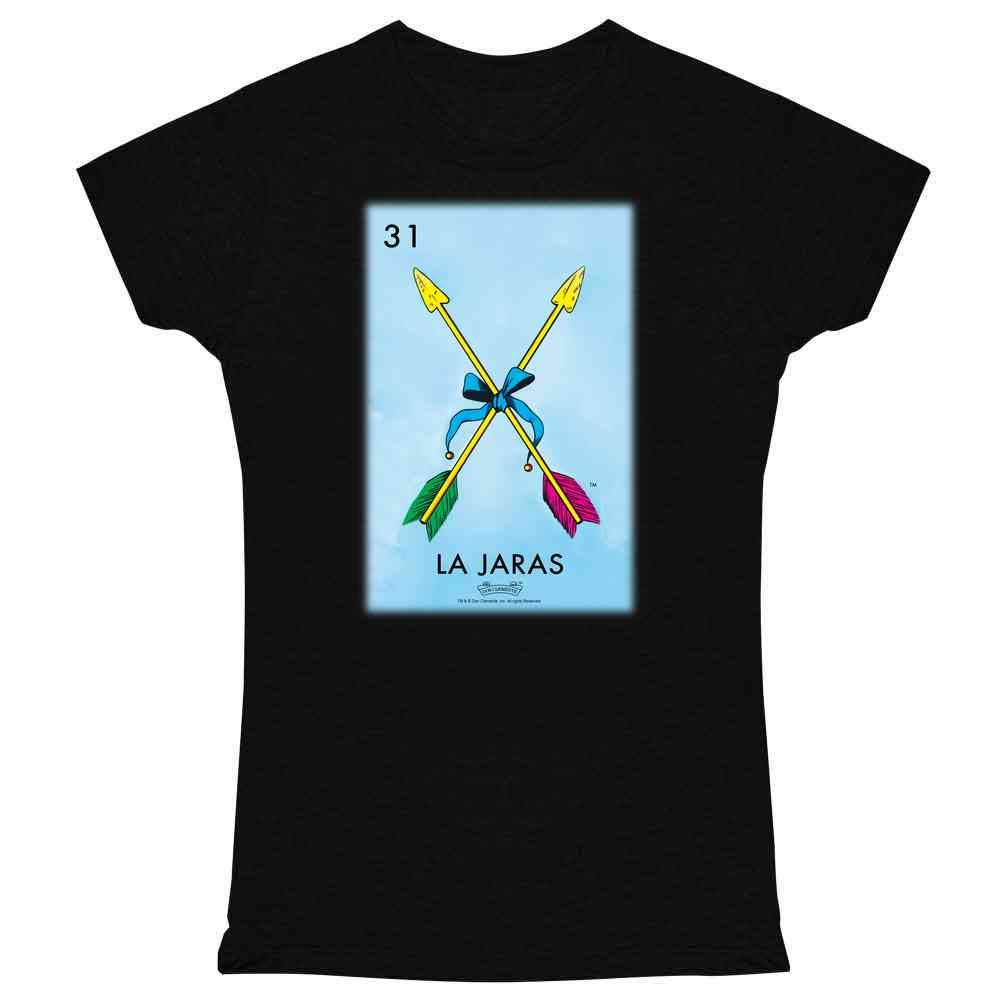 Pop ThreadsLa Jaras Arrows Loteria Card Mexican Bingo Tee Shirt for Women