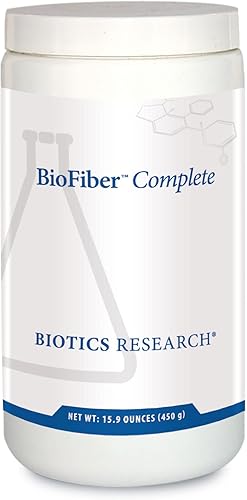 Biotics Research BioFiber Complete - 10 fibras alimenticias enteras (orgánicas y sin OMG), 0.18 onzas de fibra por porción, polvo fácil de mezclar,