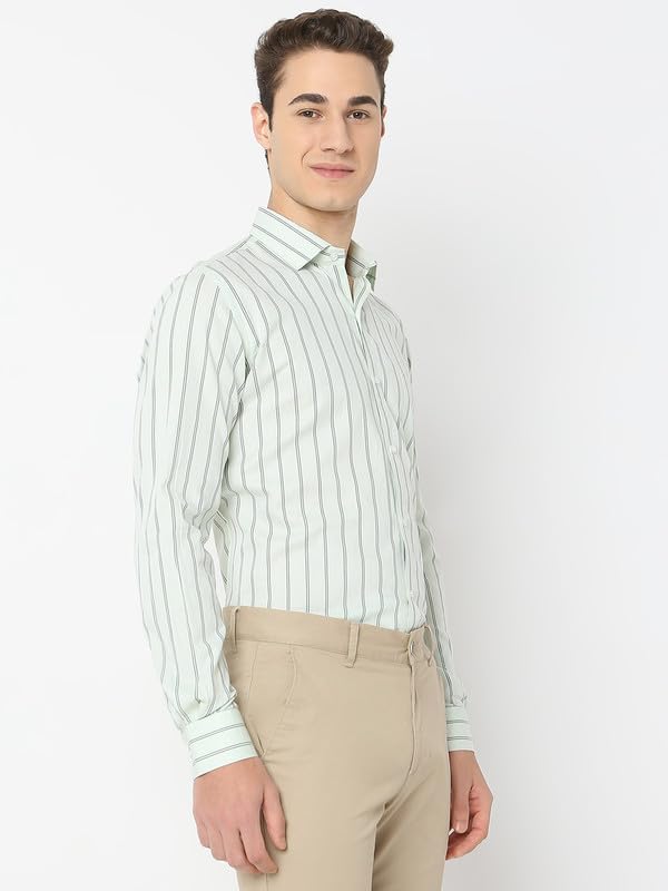 Image of Men's Striped Cotton Formal Shirt