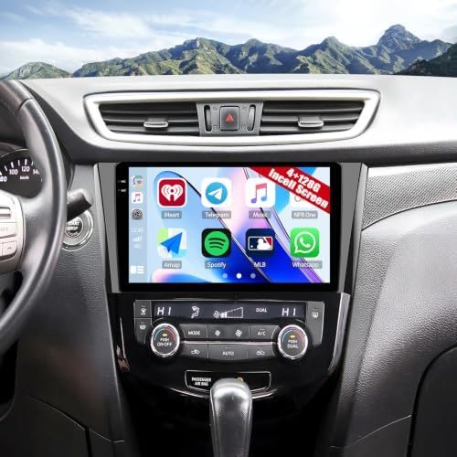 CAMECHO 4G+128GB Car Radio for Nissan Qashqai X-Trail 2014-2018 with Wireless CarPlay Android Auto Android 15 Car Stereo, 10 inch 1280 * 720 in-Cell Touch Screen Radio, GPS, Bluetooth, Backup Camera