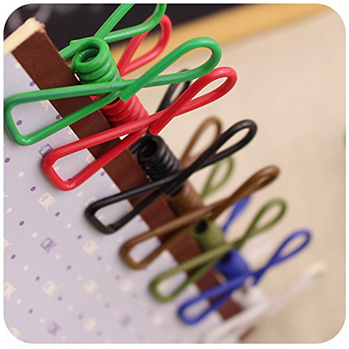 Yueton Pack of 30 MultiPurpose Clothesline Utility Clips, Steel Wire