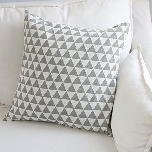 Home Decorative Canvas Oversize Throw Pillow Covers Square Cushion Case for Couch, Sofa, Bed or Car, 24"x24" Large Pillow Shams with Invisible Zipper