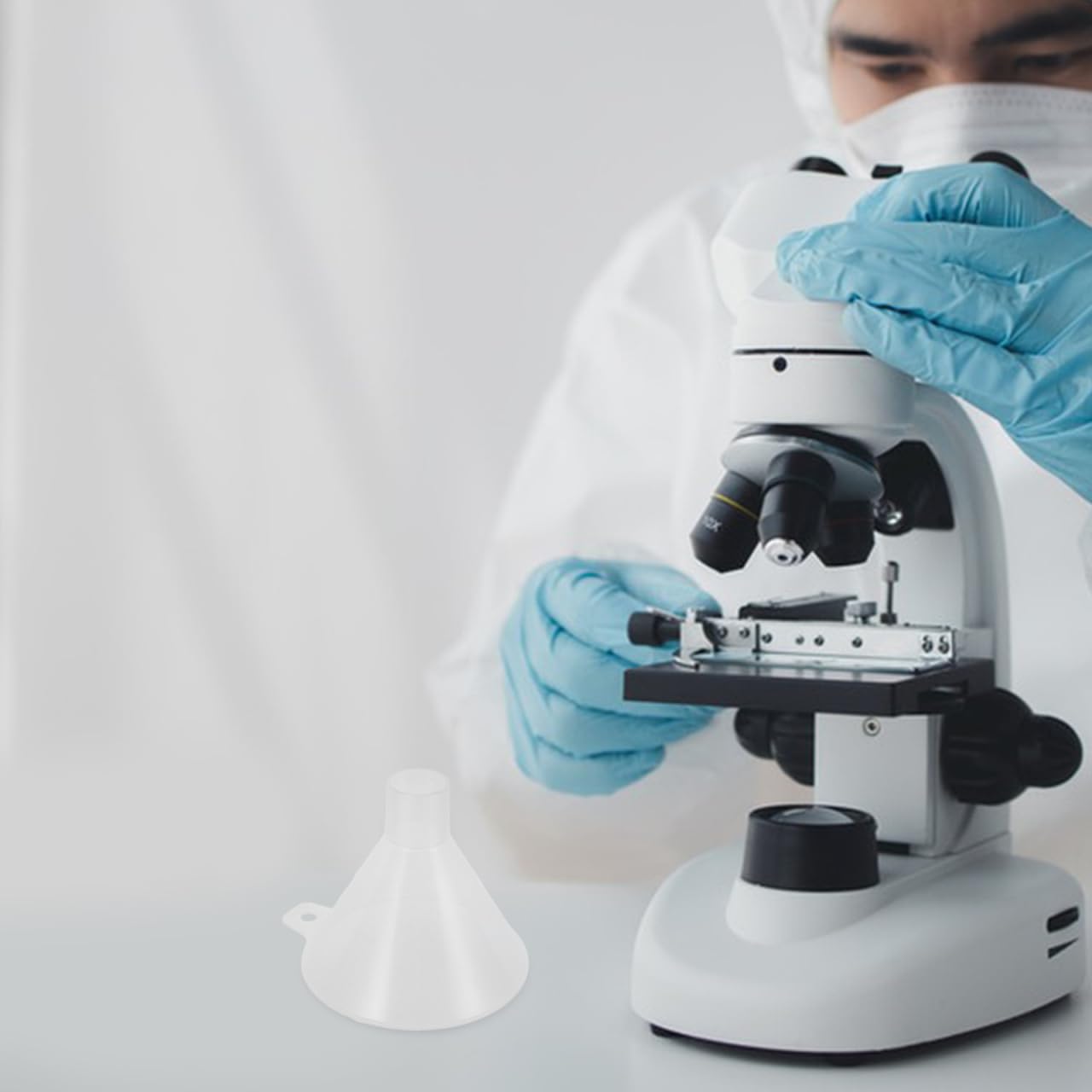 Labortrichter Kunststoff Pp Klarer Fülltrichter Mit Flachem Boden Für Präzises Einfüllen Von Pulverreagenzien Wissenschaftlicher Trichter 4.84X4.13X3.54In