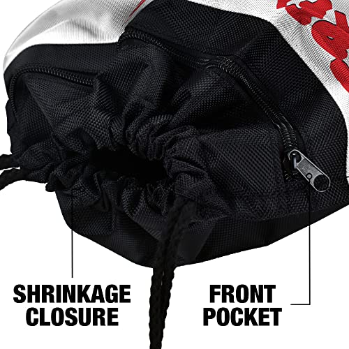 LOGOVISION Gremlins Gizmo Logo Drawstring Backpack Sports Bag Sackpack 17" x 13", Perfect for Gym, Yoga or Practice - Image 6