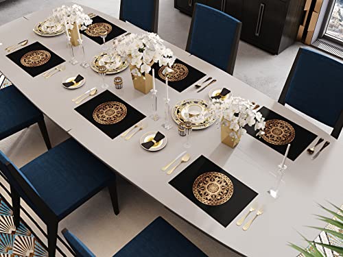 Set Of 50 Premium Disposable Paper Placemats For Dining Table 12X17.75 Decorative Place Mats, Colorful And Stylish Table Mats For Dinner Table Setting Bridal Shower Wedding Party Decor | Dinner Star #TOP4