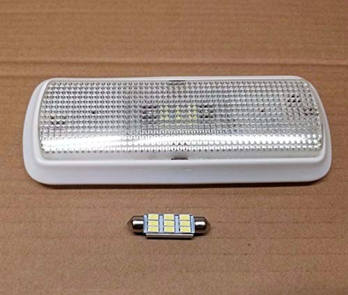 Vital All-Terrain Hard Top Complete Clear Dome Light Assembly, Cover Lens & LED Bulb for Jeep Wrangler TJ, YJ, CJ7