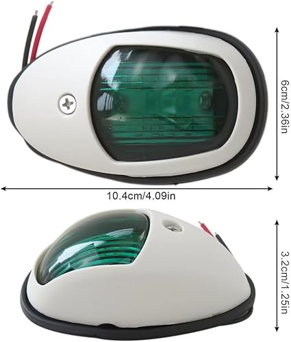 Miniatura 2 de 1 par rojo y verde 8 luces de navegación LED DC10V-DC30V luces de barco rojo y verde LED arco navegación luz de señal de vela para marina para barco