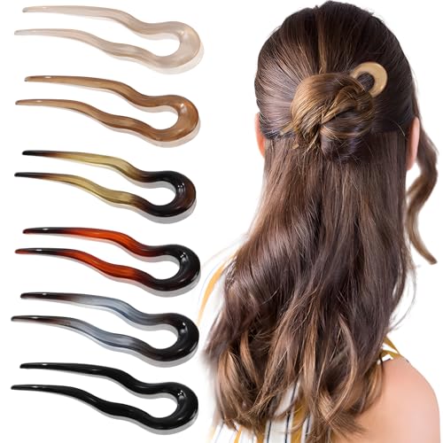 6PCS French Hair Pins for Thick Hair, French Pins Hair